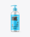 Clear Cosmetic Bottle with Pump Mockup
