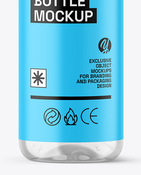 Clear Cosmetic Bottle with Pump Mockup