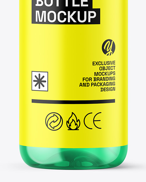 Color Liquid Cosmetic Bottle with Pump Mockup