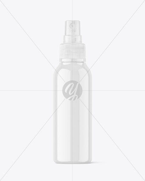 Glossy Spray Bottle Mockup