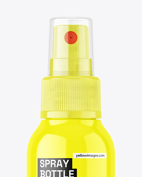 Glossy Spray Bottle Mockup