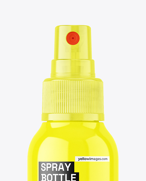 Glossy Spray Bottle Mockup