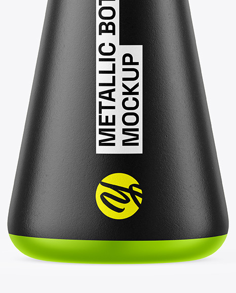 Matte Metallic Bottle Mockup