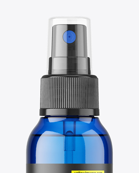 Blue Spray Bottle Mockup