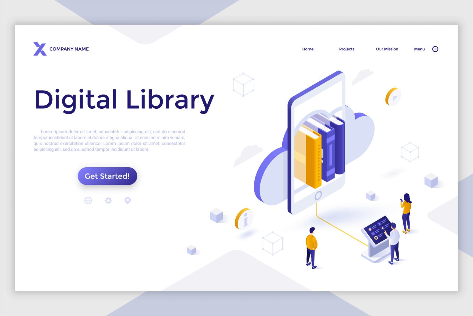 14 Isometric Templates. Cloud Library &amp; Translation Services