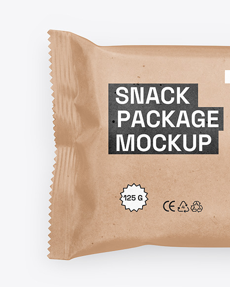 Kraft Paper Snack Package Mockup