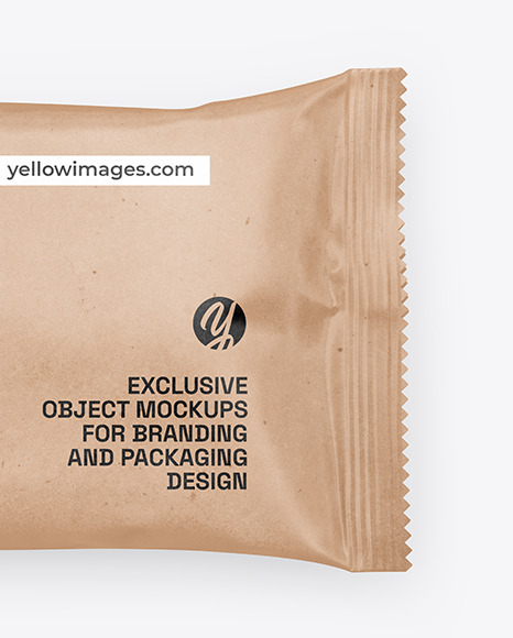 Kraft Paper Snack Package Mockup