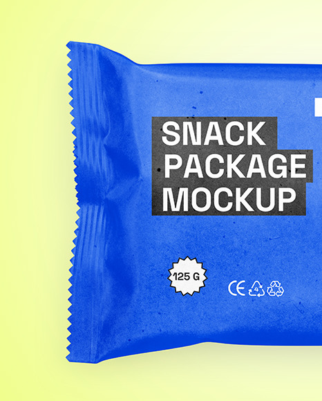 Kraft Paper Snack Package Mockup