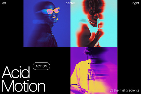 Acid Motion Photoshop Action - Blur