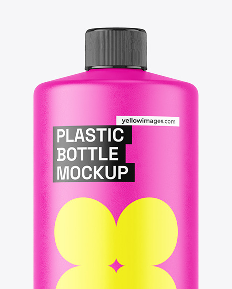 Matte Plastic Bottle Mockup