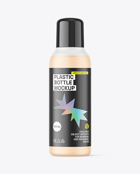 Frosted Plastic Bottle Mockup