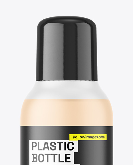 Frosted Plastic Bottle Mockup