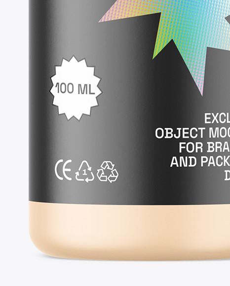 Frosted Plastic Bottle Mockup