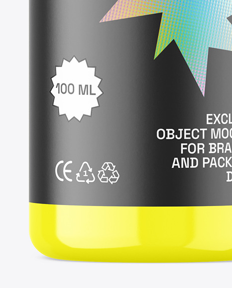 Glossy Plastic Bottle Mockup