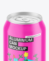 Glossy Aluminium Drink Can Mockup