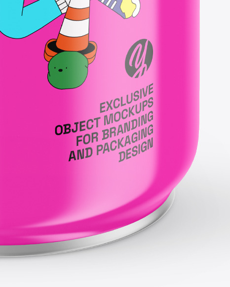 Glossy Aluminium Drink Can Mockup