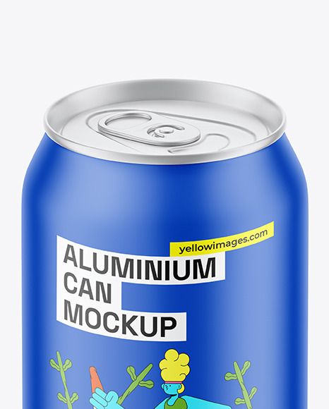 Matte Aluminium Drink Can Mockup