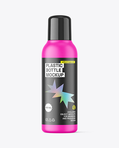 Matte Plastic Bottle Mockup