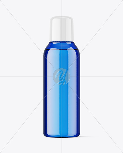 Blue Plastic Bottle Mockup