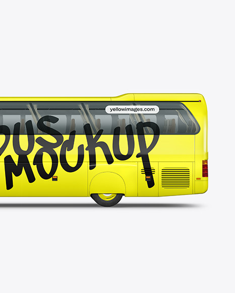 Bus Mockup - Left Side View