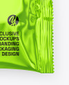 Glossy Metallic Snack Package Mockup