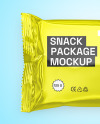 Glossy Metallic Snack Package Mockup