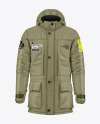 Men's Parka Jacket Mockup - Front View