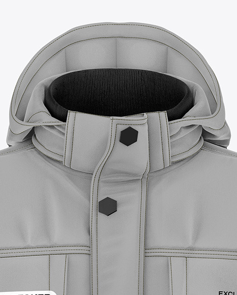 Men&#039;s Parka Jacket Mockup - Front View