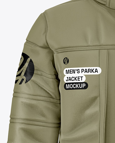 Men's Parka Jacket Mockup - Front View