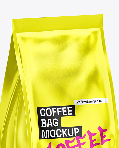 Metallic Coffee Bag Mockup