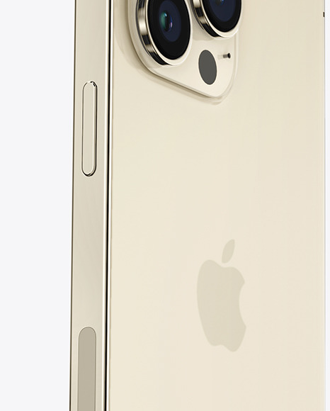 Two iPhone 14 Pro Max Gold Mockup