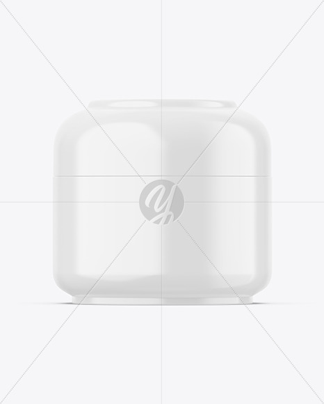 Glossy Cosmetic Jar Mockup