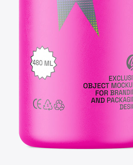 Matte Plastic Bottle Mockup