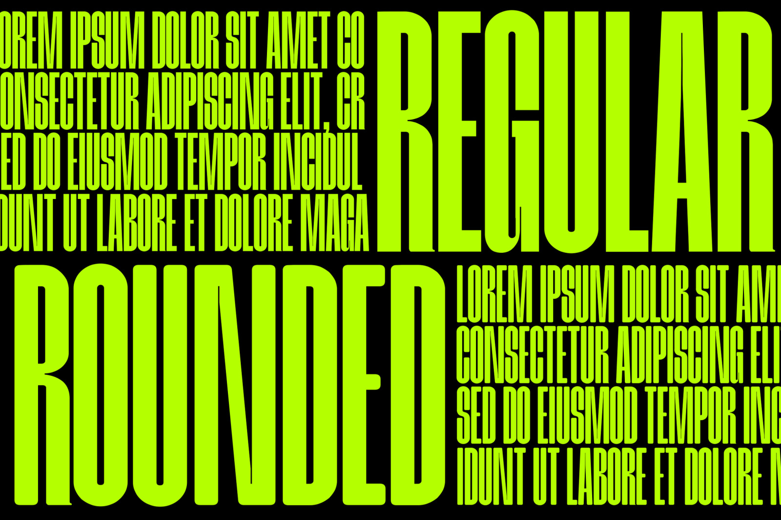 Meuga | Condensed Sans Serif Font