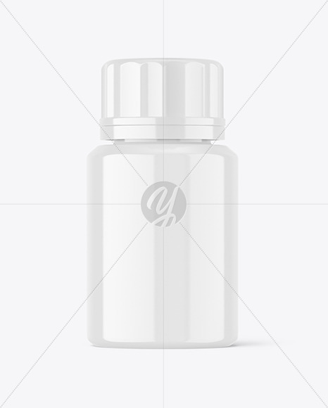 Glossy Pills Jar Mockup