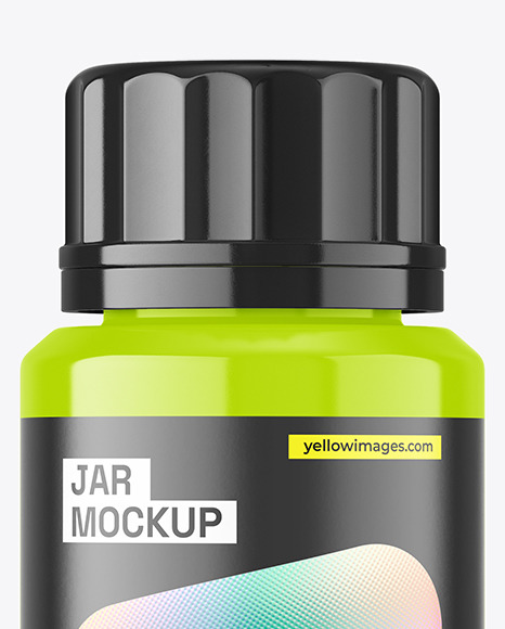 Glossy Pills Jar Mockup