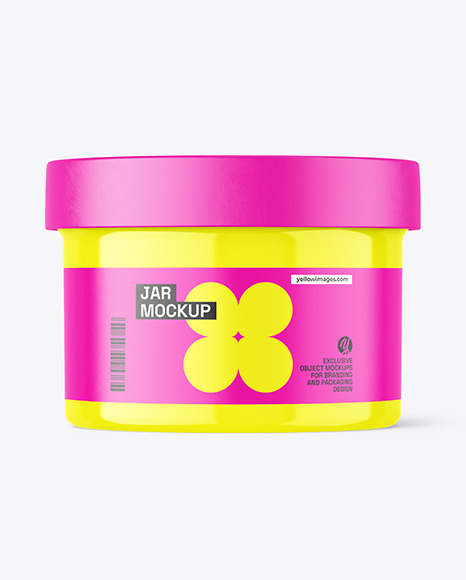 Glossy Jar Mockup - Scrubs mockup psd