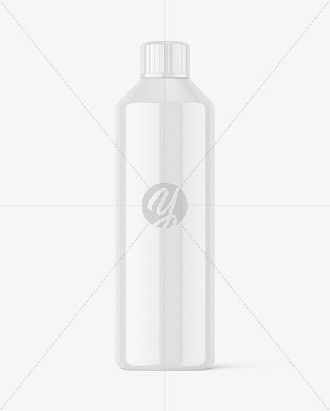 Glossy Plastic Bottle Mockup