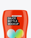 Glossy Sauce Bottle Mockup