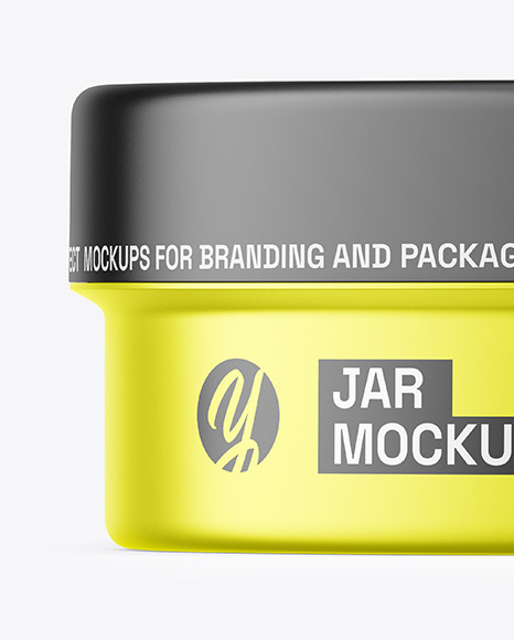 Matte Metallic Cream Jar Mockup