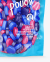 Stand Up Pouch with Gummies Mockup