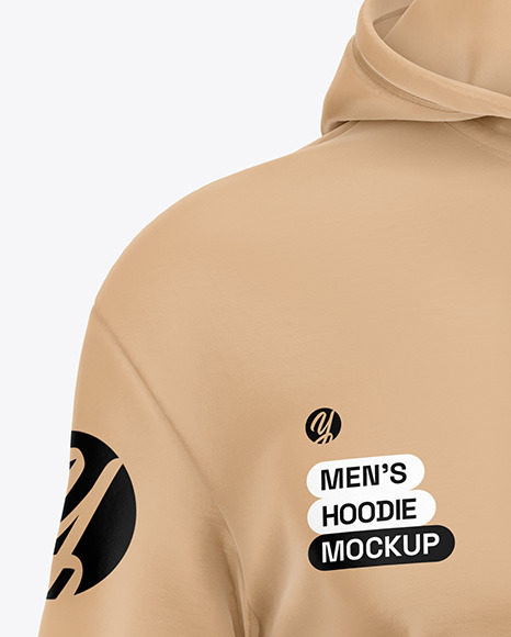 Men's Full-Zip Hoodie Mockup - Front View