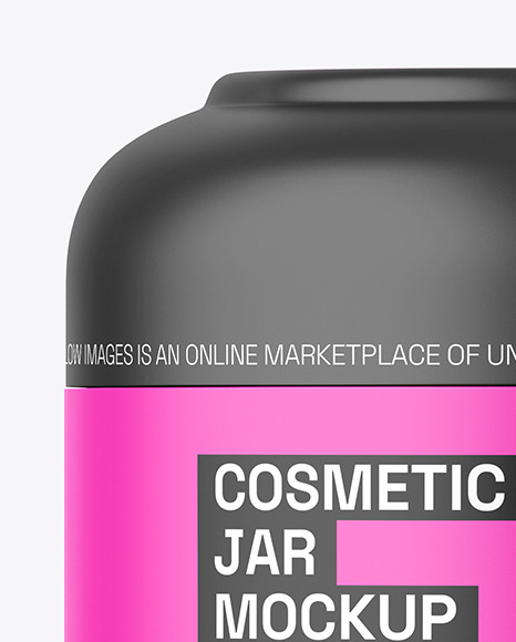 Matte Cosmetic Jar Mockup