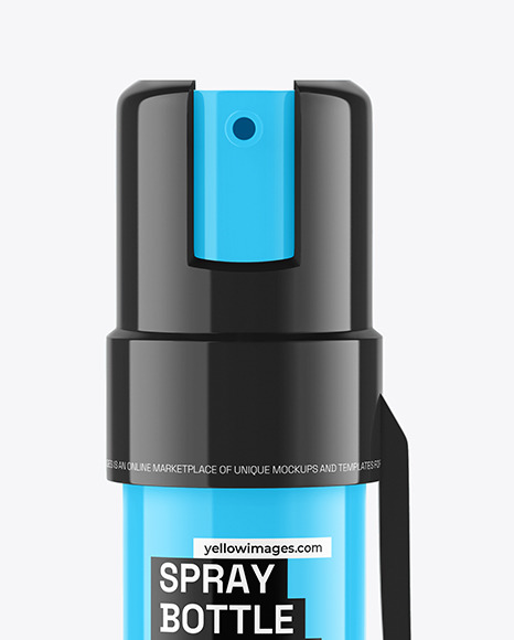 Glossy Spray Bottle Mockup