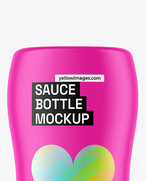 Matte Sauce Bottle Mockup