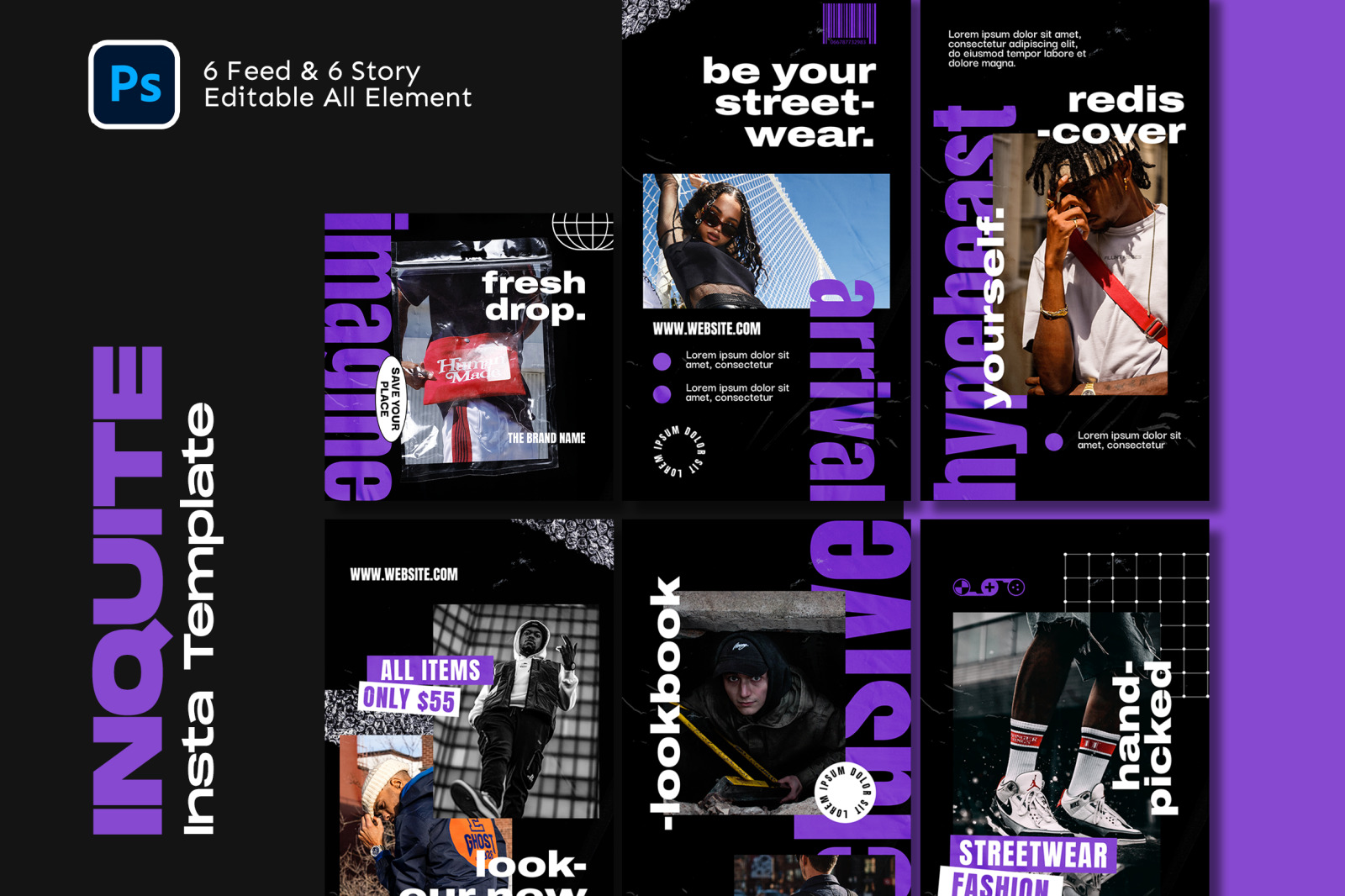 Inquite Hypebeast Instagram Template Inquite Hypebeast Instagram Template