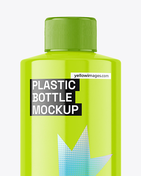 Glossy Plastic Bottle Mockup