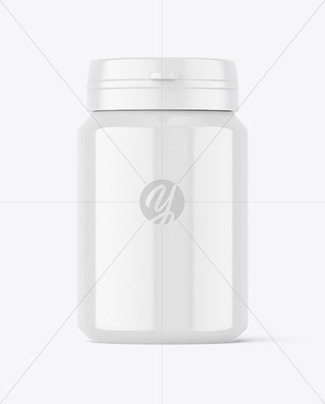 Glossy Pills Jar Mockup