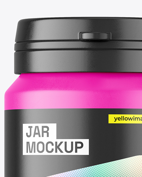 Matte Pills Jar Mockup