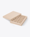 Kraft Box of Chocolate Sweets Mockup